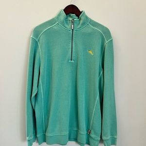 Tommy Bahama light green quarter zip pullover